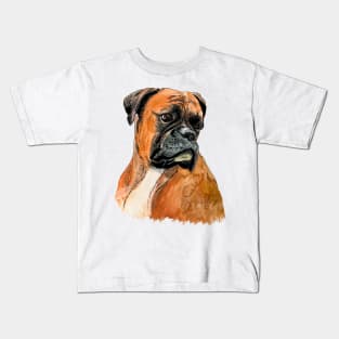 boxer portrait Kids T-Shirt